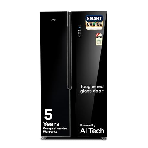 Godrej 600L 3Star 5 Years Comprehensive Warranty | Smart Convertible Zones | Toughened Glass Door | Frost Free Inverter Refrigerator (2025 Model, RS E
