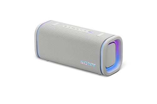 (-41%) Sony ULT Field 5 - Leistungsstarker tragbarer Bluetooth-Lautsprecher, 25-Stunden-Akku, 2 x ULT Power Sound Modi, IP67, wasserdicht, staubdicht, 360° Lichter, Abnehmbarer Schulterriemen - Off-White