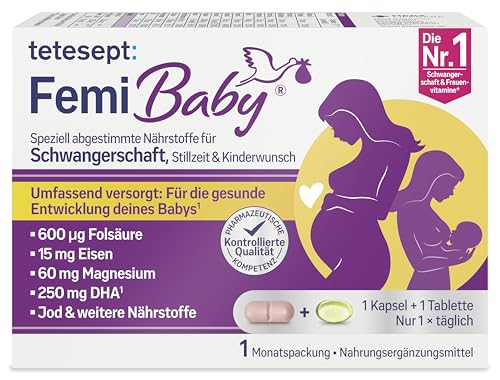 (-14%) tetesept Femi Baby, Nahrungsergänzungsmittel, 30 Tabletten + 30 Kapseln