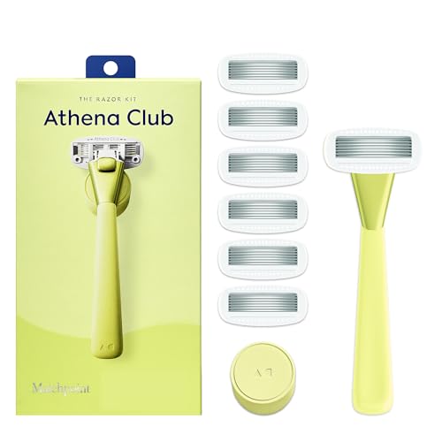 Athena Club Women's Razor Shave Kit, 1 Matchpoint Razor Handle + 6 Blade Refills