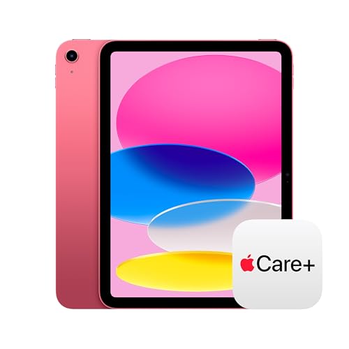 Apple iPad 11-inch: A16 chip, 11-inch Model, Liquid Retina Display, 128GB, Wi-Fi 6, 12MP Front/12MP Back Camera, Touch ID, All-Day Battery Life — Pink with AppleCare+ (2 Years)