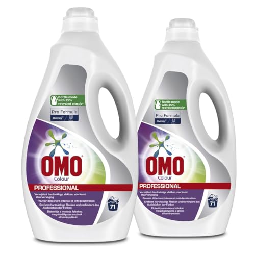 🔥 STARKER PREIS (-30%) Omo Professional Color Waschmittel Flüssig - Hochwirksam gegen hartnäckige Flecken, Universelles Flüssigwaschmittel für Buntwäsche, 2 x 5L