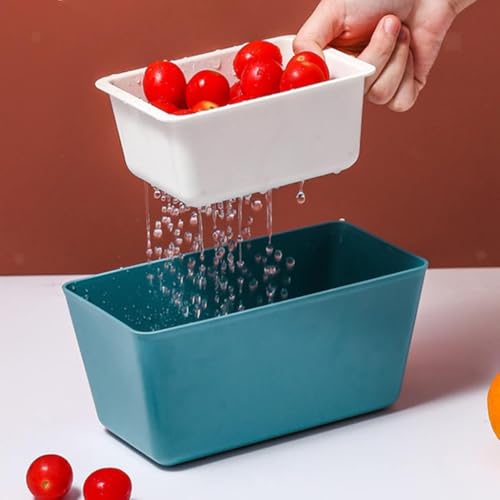 Xmart India Creative Shape Lazy Snack Bowl, Double Layer Snack Storage Box, Multi-Functional Plastic Organizer (10 x 20 x 10.5 CM) - Multicolor, Ideal