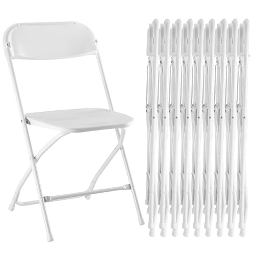 Sweetcrispy Folding Chair 10 P...e,Office,Party,Comfy,White