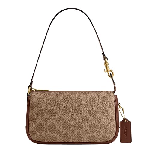 Coach Plaza Bag in Signature, Tan/Brown/Coated Canvas