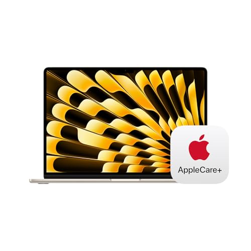 Apple 2025 MacBook Air 15-inch Laptop with M4 chip: Built for Apple Intelligence, 15.3-inch Liquid Retina Display, 16GB Unified Memory, 512GB SSD Storage, Touch ID; Starlight with AppleCare+ (3 Years)
