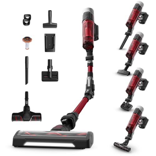 Rowenta X-Force Flex 9.60 Complete, Akku Stab-Staubsauger, tiefenreinigende Kraft, Akku Staubsauger mit 100 AW, vollständiges Reinigungsset, LED-Leuch