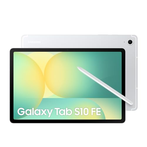 (-19%) Samsung Galaxy S10 FE AI-Tablet, Android Tablet, 128 GB Speicher, 8 GB RAM, 27,70 cm/10,9" Display, Inkl. S Pen, Wi-Fi, Lange Akkulaufzeit, Silver, 36 Monate Herstellergarantie [Exklusiv auf Amazon]