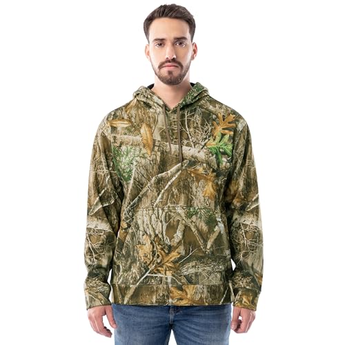 Realtree Men's Performance Hooded Fleece Sweatshirt, Realtree Edge Camo, X-Large
