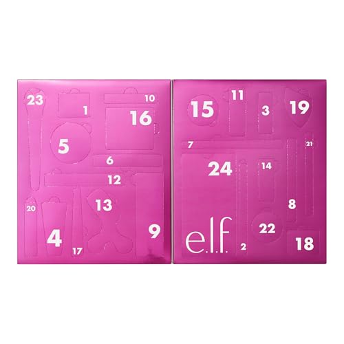 e.l.f. Sleigh the Holidays 24-Day Advent Calendar, Skincare Essentials & Festive Makeup In Limited-Edition Shades, Vegan & Cruelty-Free