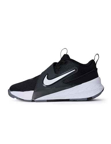 �️Nike Baby/Toddler Team Hustle D Basketball Shoes, Black/White-Anthracite, 7C