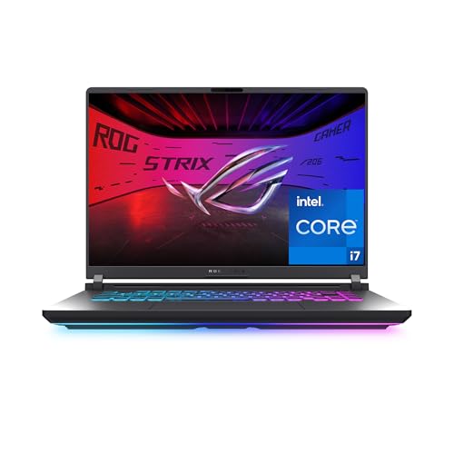 ASUS Portátil para juegos ROG Strix G16 (2025), pantalla FHD+ 16:10 165Hz/3ms, GPU NVIDIA® GeForce RTX™ 5060, procesador Intel® Core™ i7 14650HX, DDR5 de 16 GB, SSD de 1 TB Gen 4, Wi-Fi 7, Windows 11