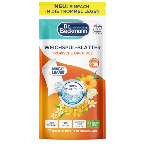 🔥 STARKER PREIS (-50%) Dr. Beckmann Weichspül-Blätter Sommerblüte – 14 Blätter | Ultra-kompakt, 0 % Rückstände, Duftaktiv bei Berührung, bis zu 7 Tage Frische, ideal für Sportwäsche & Handtücher