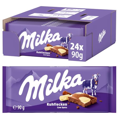 (-26%) Milka Kuhflecken Alpenmilch Tafelschokolade, 90 g (24er-Pack)