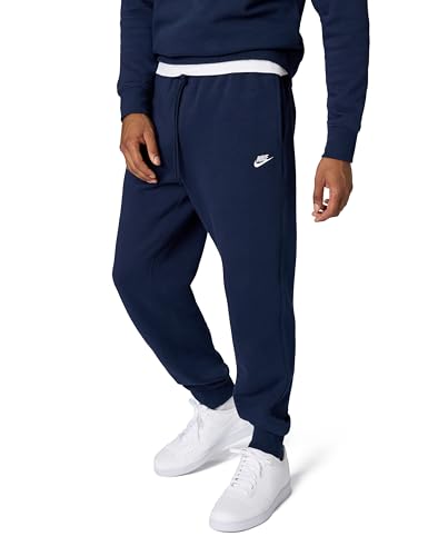 Nike Men's Club Joggers, Obsidian/Obsidian/White, Large