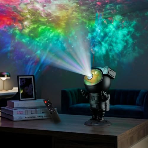 Lifelong Astronaut Galaxy Projector Light for Bedroom with Remote| Matte Black Finish |Star, Nebula & Space Night Lamp with Timer | Decorative Light |
