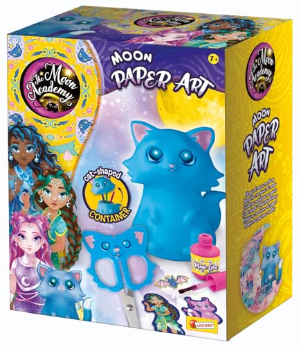Lisciani - MOON ACADEMY - Moon Paper Art - Creative Paper Craft Kit for Children aged 7 and over - Fantasy Stationery Kit with Special Glue & Accessories - Birthday Gift Idea
