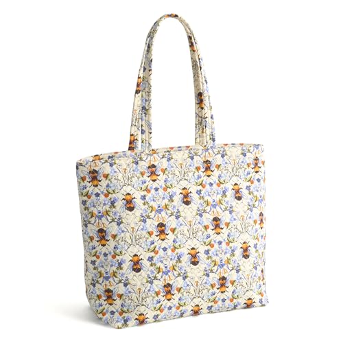 Vera Bradley Premium Cotton Original Zip Tote Bag, Bee Garden