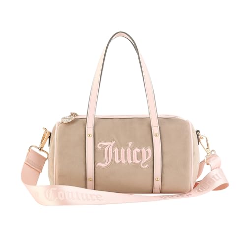 Juicy Couture Women's Barrel, Cafe/Powder Blush, Queen of Everything Mini Duffle Bag