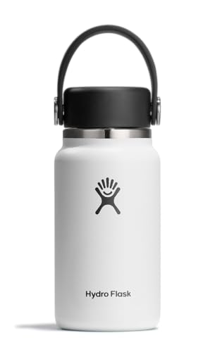 Hydro Flask Micro Bottle - Insulated Mini Leak Proof Flask for Purse or Pocket in 6.7 Oz White