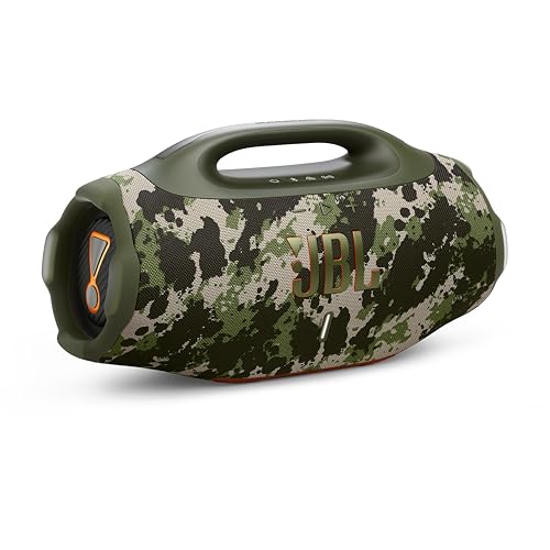 JBL Boombox 4 - Most Powerful Portable Waterproof Speaker with Massive Pro Sound, Up to 34 Hours of Playtime, & Multi-Speaker Connection by Auracast™ (Squad)