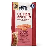 Natural Balance Ultra Protein Dry Cat Food, Real Salmon & Chicken Meal Recipe with Chicken Liver & Chicken Hearts - 10 lbs.