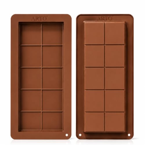 ARTO Non-Stick Silicone Kunafa Bar Mold - Food Grade Deep Mold for Dubai Chocolate, Pistachio Bars & Candy - Perfect for Milk Chocolate Treats - Easy 