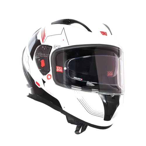 Royal Enfield SPEEDX Full FACE Blitz with Sun Visor & aerodynamic Spoiler | Certification: ISI & DOT | Liner: Dual EPS Expanded Polystyrene| UV Treate