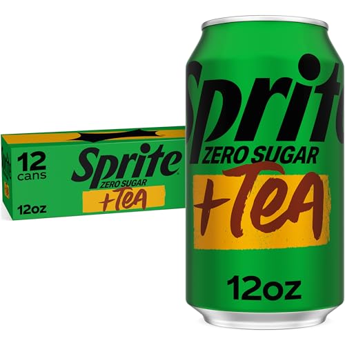 Sprite + Tea, Lemon-Lime and Tea Flavored Soda, 12 fl oz, 12 Pack