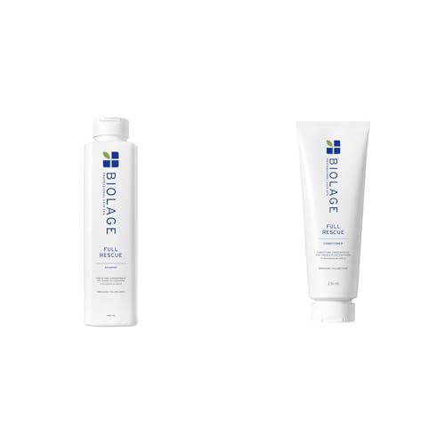 Biolage Full Rescue Shampoo and Conditioner Set - For Thin Hair, Fortifies, Instantly Fuller-Looking, Rosemary Oil & Niacinamide, Vegan & Cruelty-Free, Retail