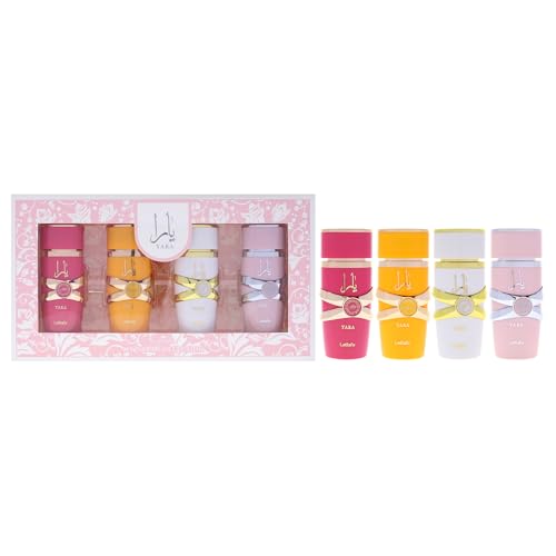 Lattafa My Yara Collection – 4 × 25 ml Eau de Parfum Gift Set for Women (Yara + Yara Moi + Yara Tous + Yara Candy)