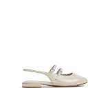 Call It Spring Women's Ophellia Mary Jane Flat, Bone, 6.5