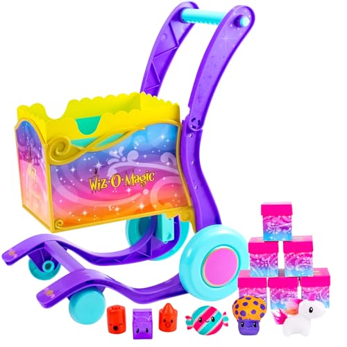 Wiz-O-Magic Shopping Cart – Push, Pop & Reveal 6 Magical Surprises – Push to Reveal Enchanted Grocery Bags with Magical Surprises Hiding Inside – Ages 4+