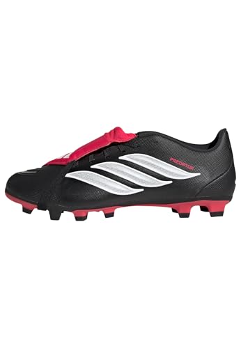 🔥 SELTEN SO GÜNSTIG (-59%) adidas Unisex Predator Club Fold-Over Tongue Firm Ground/Multi Ground Football Boots Shoes, Core Black/FTWR White/Lucid Red, 43 1/3 EU
