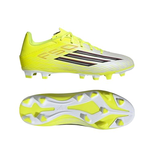 (-15%) adidas Unisex F50 Club Firm Ground/Multi Ground Football Boots, Team solar Yellow 2/core Black/Lucid red, 42 EU