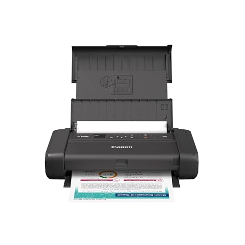 Canon PIXMA TR160 Color Wireless Portable Printer | 50-Sheet Paper Tray & 1.44" Display, Lightweight & Compact - Print On-The-Go