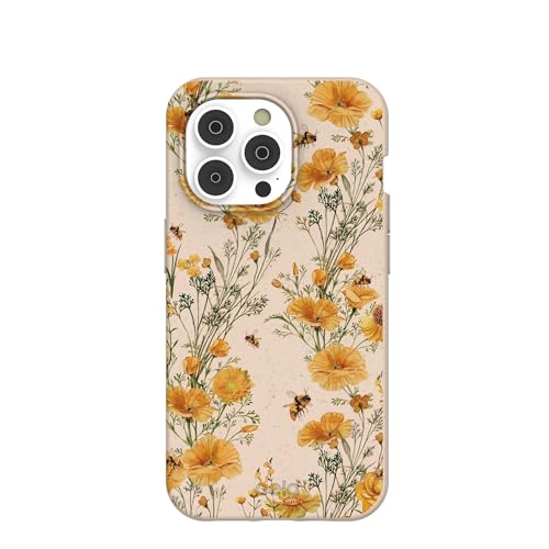 Pela | Phone Case Compatible with iPhone 14 Pro | Limited Edition | Supports Wireless Charging | Cute Eco Friendly | Vintage Bee