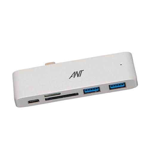 Ant Booster MAK 01 USB Hub – 4-Port USB 3.0 Splitter in Silver | High-Speed 5Gbps Data Transfer, Lightweight & Compact for Laptop, PC, MacBook, Window