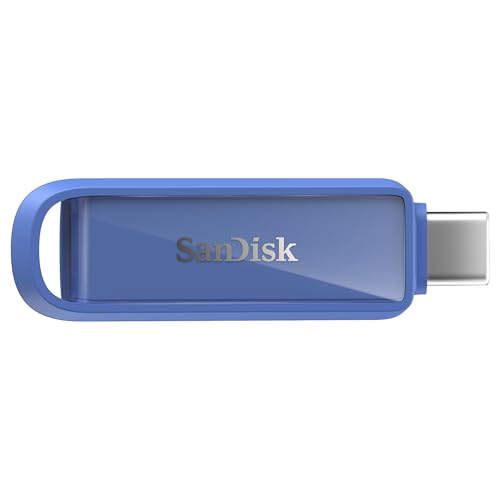 SanDisk Phone Drive with USB-C, 1TB, Upto 150 MB/s, Maritime Blue, 2Y Warranty, Automatic Backup Using SMZ, Works with iPhone 15 & iPhone 16 Series