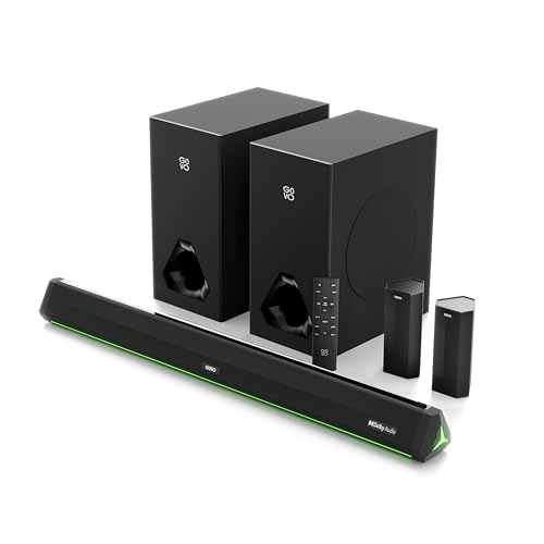 GOVO GOSURROUND 999 | 660W,True Dolby Audio, Dual 6.5" Subwoofers with Dual Satellites,5.2 Surround Soundbar, HDMI ARC, Opt,AUX,USB, Bluetooth,3 Equal