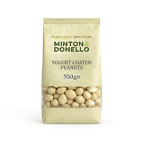 Minton & Donello Yoghurt Coated Peanuts 6x500g Pack - Sweet & Crunchy Snack for Parties, Sharing & Lunchboxes, Creamy Coating, Dessert Topping for Ice Cream, Baking & Trail Mix, Vegetarian Friendly