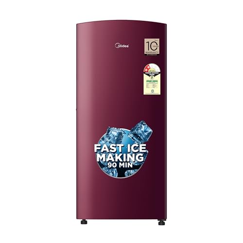Midea 187 L 2 Star Direct Cool Refrigerator (MRD187I2XPAW, Wine, 2025 Model)