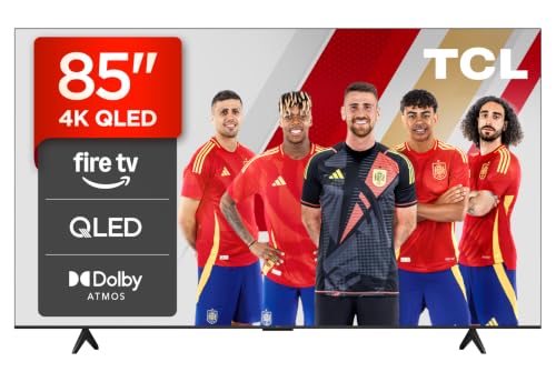 (-13%) TCL 85T6C 85 Zoll QLED Fernseher, 4K UHD Fire TV, HDR10+, Dolby Vision & Atmos, Smart TV mit Sprachsteuerung mit Alexa, Google Cast & AirPlay 2, Onkyo 2.1 Sound, HDMI 2.1, ALLM