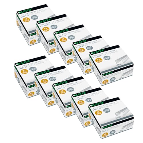 ⚡ BLITZDEAL (-72%) Leitz Power Performance P3 Heftklammern, 24 x 6 mm, 10er Pack à 5000 Stück, verzinktes Metall, 54990000
