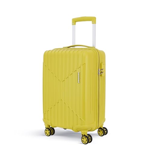 by American Tourister Savvy|Cabin Trolley Bag Small Size (55 cms) for Travel| Hard Case Polypropylene (PP) Suitcase|360° 8-Wheel Spinner Luggage Troll