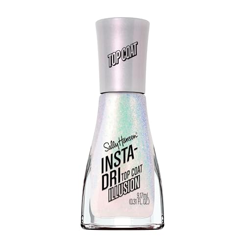 Sally Hansen Insta-Dri, Illusion, Quick Dry, Long Lasting, Sheer, Shimmery White Nail Polish