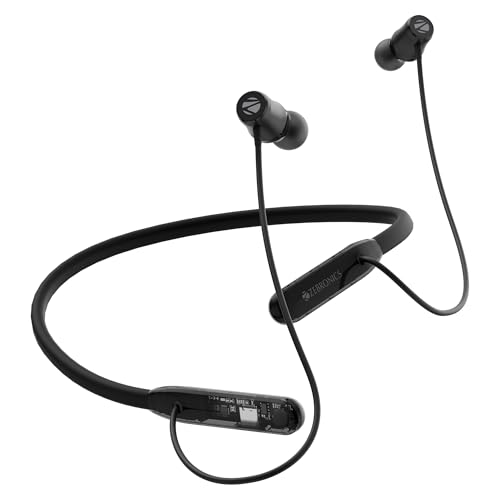 ZEBRONICS RAGA F1,in Ear Bluetooth Neckband,40 Hours Playback,ENC,Rapid Charging,Dual Pairing,Magsnap (Magnetic Play | Pause),2 EQ Modes,Bluetooth v5.