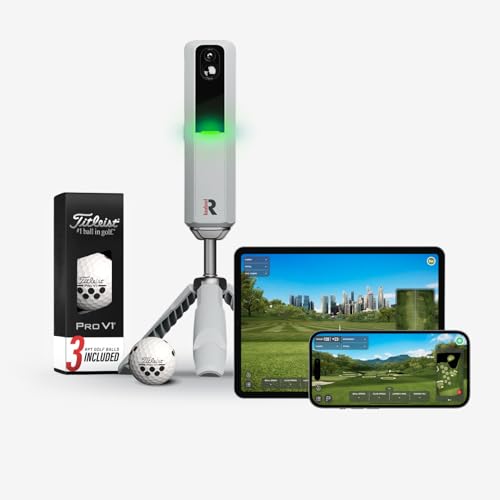Rapsodo MLM2PRO Golf Launch Monitor, Simulators for Home & Training, Mobile Launch Monitor for Golf Swing Analysis, Measures Spin Rate & Axis, Tracker & Swing Analyzer, Indoor Outdoor (3 Pro V1 Balls)
