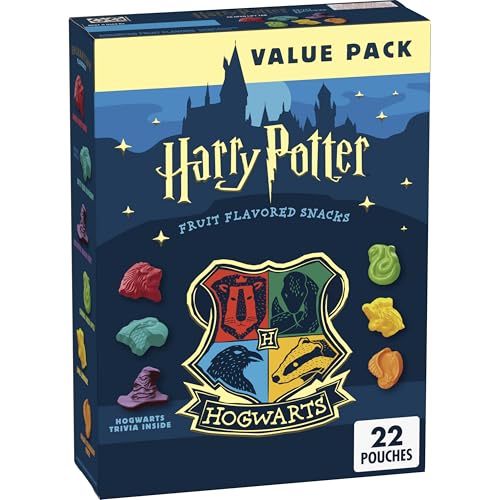 Harry Potter Fruit Flavored Snacks, Fat Free and Gluten Free Snacks, 17.6 oz Value Pack, 22 Pouches