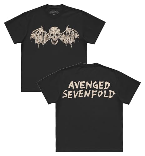 Avenged Sevenfold Unisex's Standard Official Merch Winged Skull Short Sleeve Shirt